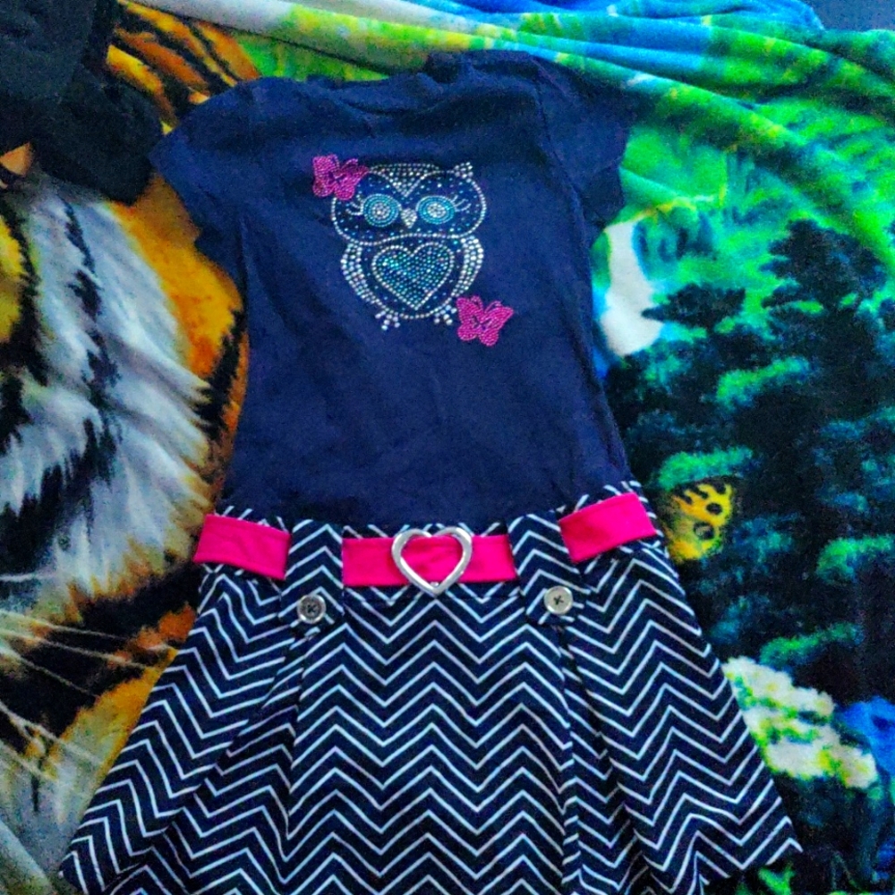 Lilt girl's dress size 10 in girls. The colors are dark blue and pink.